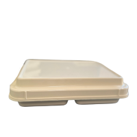 Leeds REusable Standard Tray with Raised Lid - 40/Case