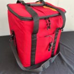 Red Large electric thermal meal delivery bag TB-16E with vehicle plug
